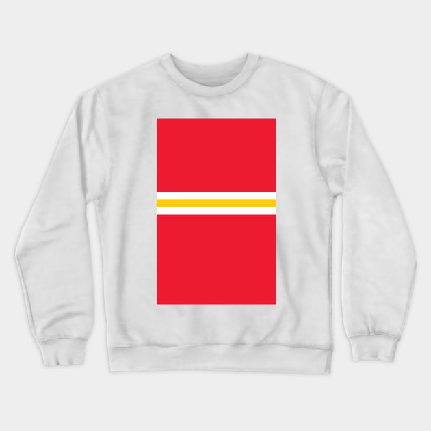 Liverpool FC Red White Yellow Colours Bar Design Crewneck Sweatshirt by Culture-Factory